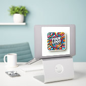 Custom Luggage Logo, Vinyl Suitcase Waterproof 7 Aufkleber (Laptop auf Schreibtisch)