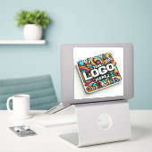 Custom Luggage Logo, Vinyl Suitcase Waterproof 8 Aufkleber (Laptop auf Schreibtisch)