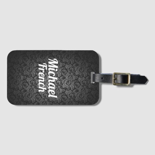 Custom Luggage Tag trendy einfache schicke Typogra Gepäckanhänger (Vorderseite (Horizontal))
