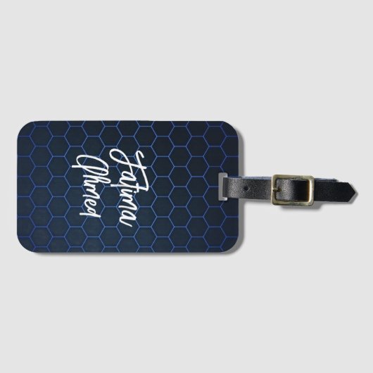 Custom Luggage Tag trendy einfache schicke Typogra Gepäckanhänger (Vorderseite (Horizontal))