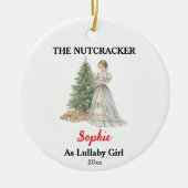 Custom Lullaby Girl Nutcracker Photo Christmas Keramik Ornament (Vorne)