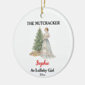 Custom Lullaby Girl Nutcracker Photo Christmas Keramik Ornament (Links)