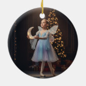 Custom Lullaby Girl Nutcracker Photo Christmas Keramik Ornament (Hinten)
