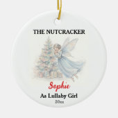 Custom Lullaby Girl Nutcracker Photo Christmas Keramik Ornament (Vorne)