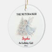 Custom Lullaby Girl Nutcracker Photo Christmas Keramik Ornament (Links)