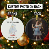 Custom Lullaby Girl Nutcracker Photo Christmas Keramik Ornament