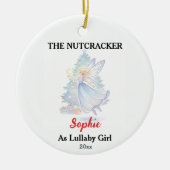 Custom Lullaby Girl Nutcracker Photo Christmas Keramik Ornament (Vorne)