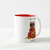 Custom Lunar Fortune Bag Capybara Red Two-Tone Mug Zweifarbige Tasse (VorderseiteRechts)