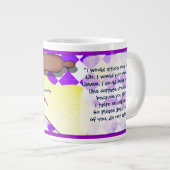 Custom lustige Gingerbrei Man Jumbo-Tasse (Vorderseite Rechts)