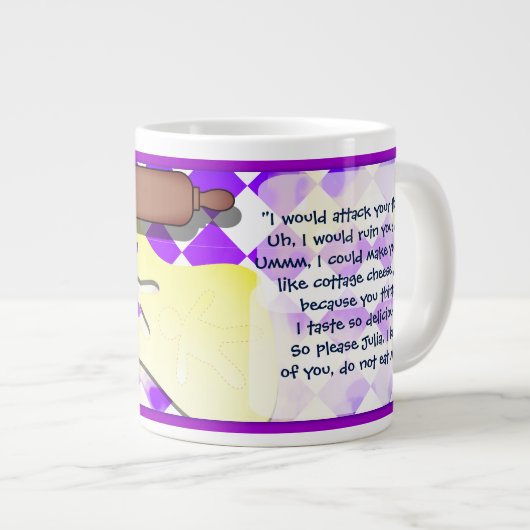 Custom lustige Gingerbrei Man Jumbo-Tasse (Vorderseite Rechts)