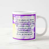 Custom lustige Gingerbrei Man Jumbo-Tasse (Rechts)