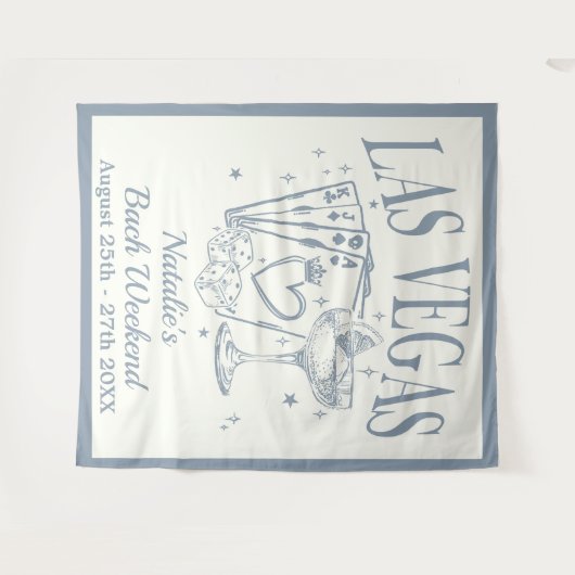 Custom Luxe Las Vegas Junggeselinnen-Abschied Bann Wandteppich (Vorderseite (Horizontal))