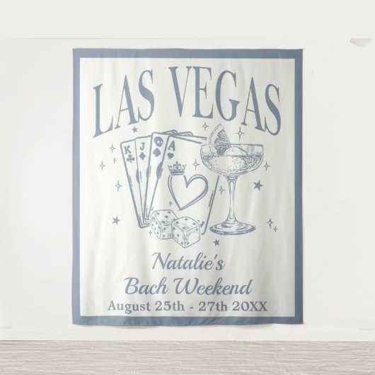 Custom Luxe Las Vegas Junggeselinnen-Abschied Bann Wandteppich (Vorderseite)
