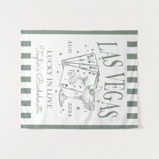 Custom Luxe Las Vegas Junggeselinnen-Abschied Bann Wandteppich (Vorderseite (Horizontal))
