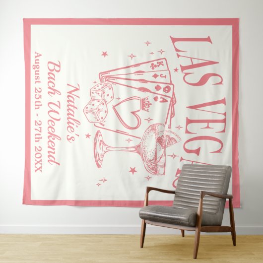 Custom Luxe Las Vegas Junggeselinnen-Abschied Bann Wandteppich (Beispiel (Horizontal))