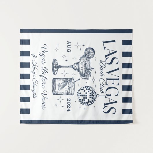 Custom Luxe Las Vegas Junggeselinnen-Abschied Bann Wandteppich (Vorderseite (Horizontal))