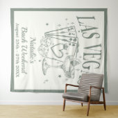 Custom Luxe Las Vegas Junggeselinnen-Abschied Bann Wandteppich (Beispiel (Horizontal))