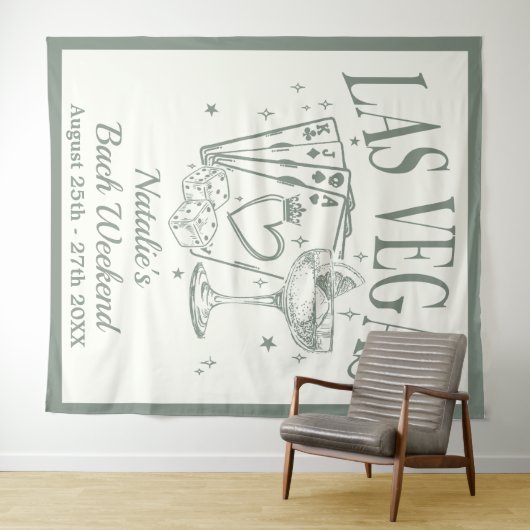 Custom Luxe Las Vegas Junggeselinnen-Abschied Bann Wandteppich (Beispiel (Horizontal))
