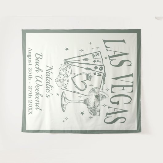 Custom Luxe Las Vegas Junggeselinnen-Abschied Bann Wandteppich (Vorderseite (Horizontal))