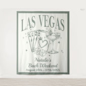 Custom Luxe Las Vegas Junggeselinnen-Abschied Bann Wandteppich (Vorderseite)