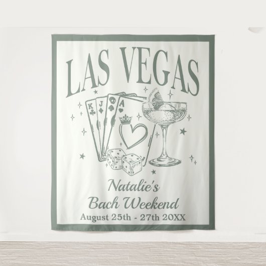 Custom Luxe Las Vegas Junggeselinnen-Abschied Bann Wandteppich (Vorderseite)