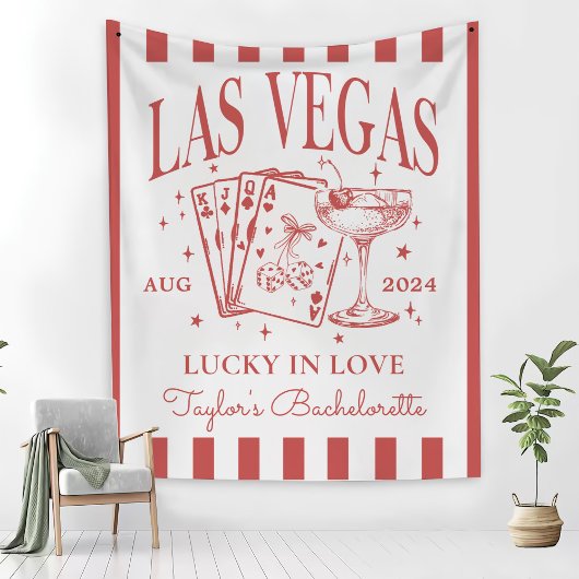 Custom Luxe Las Vegas Junggeselinnen-Abschied Bann Wandteppich