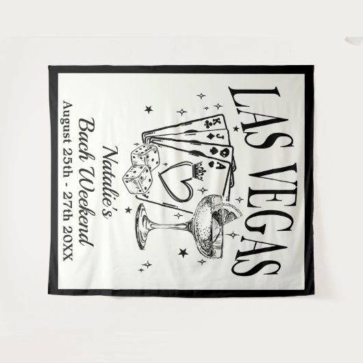 Custom Luxe Las Vegas Junggeselinnen-Abschied Bann Wandteppich (Vorderseite (Horizontal))