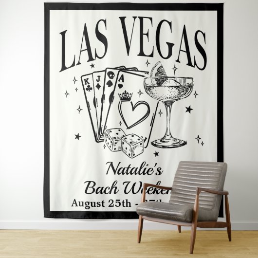 Custom Luxe Las Vegas Junggeselinnen-Abschied Bann Wandteppich (Beispiel)