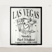 Custom Luxe Las Vegas Junggeselinnen-Abschied Bann Wandteppich (Vorderseite)