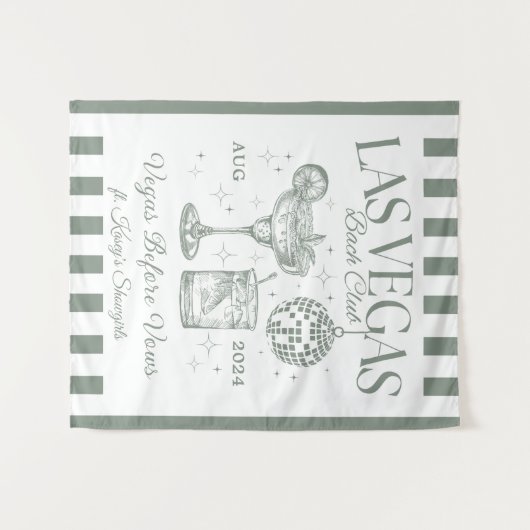 Custom Luxe Las Vegas Junggeselinnen-Abschied Bann Wandteppich (Vorderseite (Horizontal))