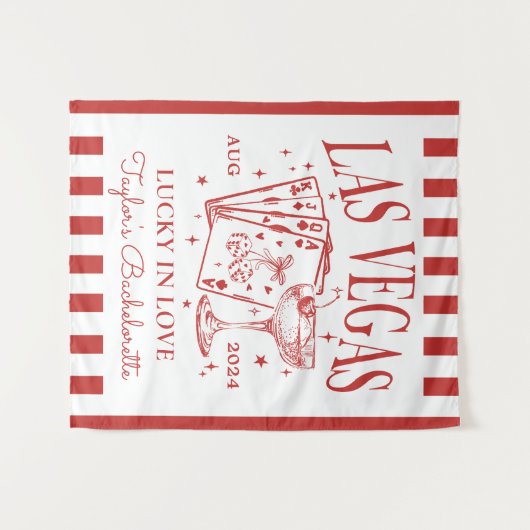 Custom Luxe Las Vegas Junggeselinnen-Abschied Bann Wandteppich (Vorderseite (Horizontal))