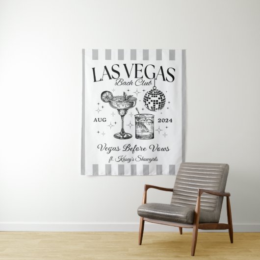 Custom Luxe Las Vegas Junggeselinnen-Abschied Bann Wandteppich (Beispiel)