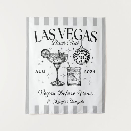 Custom Luxe Las Vegas Junggeselinnen-Abschied Bann Wandteppich (Vorderseite)