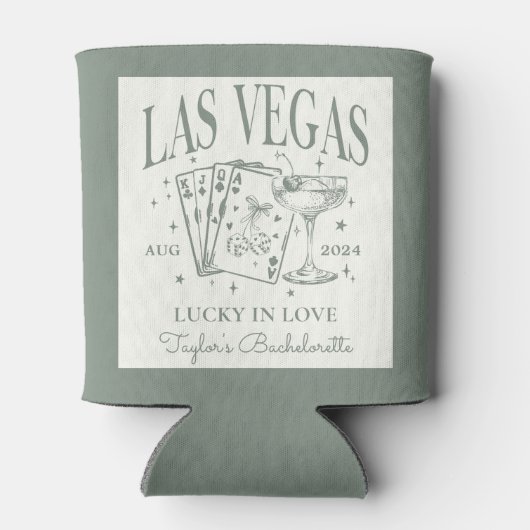 Custom Luxe Las Vegas Junggeselinnen-Abschied Dosenkühler (Rückseite)