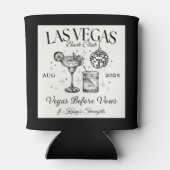 Custom Luxe Las Vegas Junggeselinnen-Abschied Dosenkühler (Rückseite)