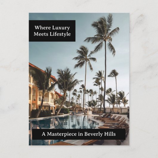 Custom Luxe Real Anwesen Postcard Postkarte (Vorderseite)