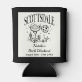 Custom Luxe Scottsdale Junggeselinnen-Abschied Dosenkühler (Rückseite)