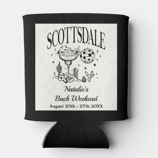 Custom Luxe Scottsdale Junggeselinnen-Abschied Dosenkühler (Rückseite)