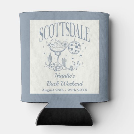 Custom Luxe Scottsdale Junggeselinnen-Abschied Dosenkühler (Rückseite)