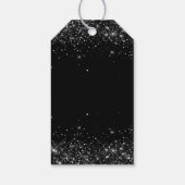 Custom Luxury Black Gold Quinceñera Geschenkanhänger (Rückseite)