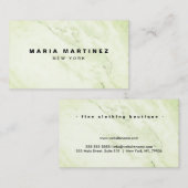 Custom Luxury Boutique Grüne Marmor Visitenkarte (Vorne/Hinten)