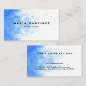 Custom Luxury Boutique Weiß/Blau Visitenkarte (Vorne/Hinten)