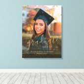 Custom Luxury Confetti Glitzer Graduate Foto Leinwanddruck (Insitu (Holzboden))