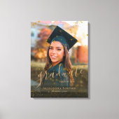 Custom Luxury Confetti Glitzer Graduate Foto Leinwanddruck (Vorderseite)