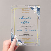 Custom Luxury Floral Acrylic Hochzeitseinladungen Acryleinladungen (Insitu (Handheld))