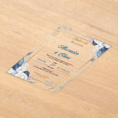 Custom Luxury Floral Acrylic Hochzeitseinladungen Acryleinladungen (Ablage )