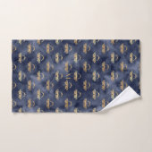Custom Luxury Gold Bee Navy Night Celestis Badhandtuch Set (Handtuch)