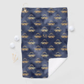 Custom Luxury Gold Bee Navy Night Celestis Golfhandtuch (Insitu)
