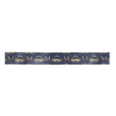 Custom Luxury Gold Bee Navy Night Celestis Satinband (Vorderseite)