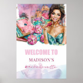 Custom Luxury Las Vegas Bachelorette Welcome Girl Poster (Vorne)